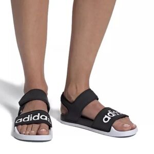 ADIDAS Adilette Black White sandals size 7